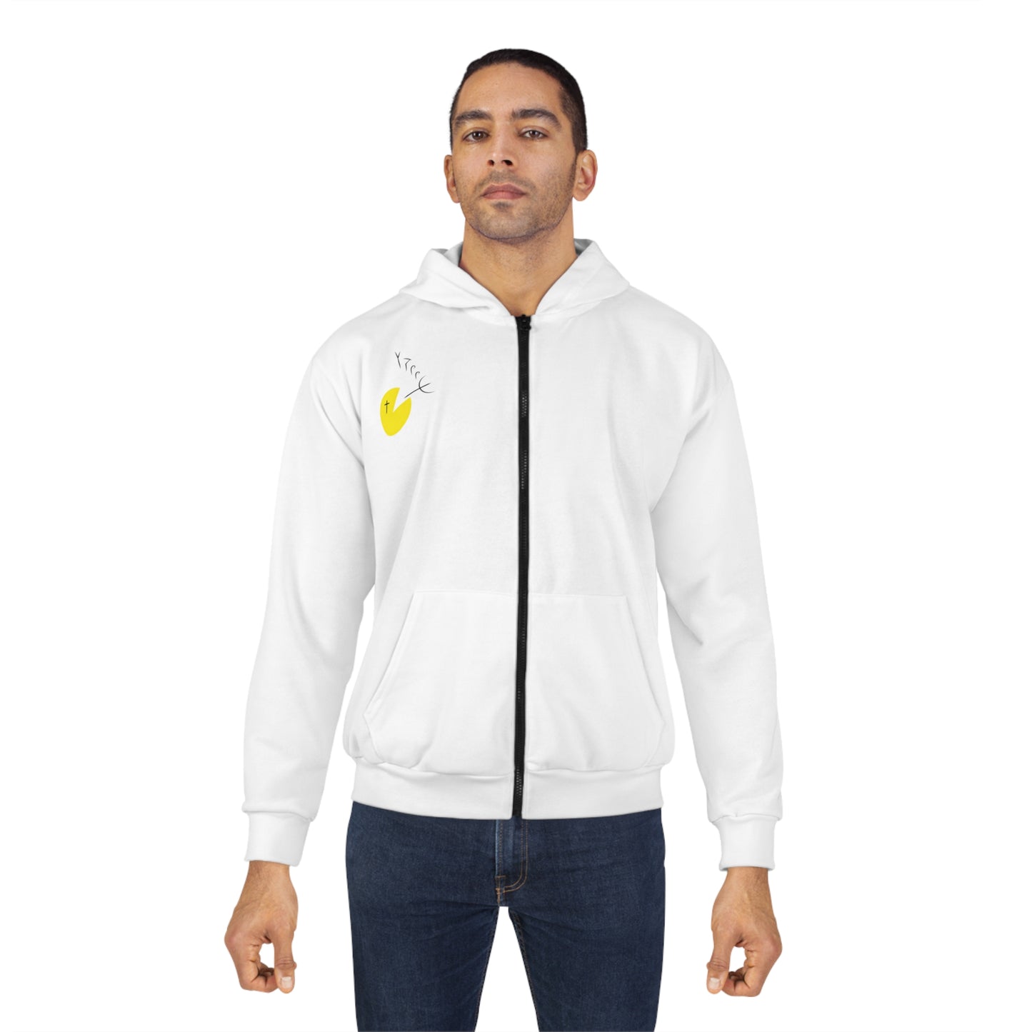 Unisex Zip Hoodie (White)